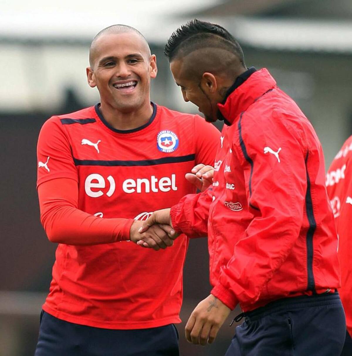 La primera práctica oficial de la seleccion chilena  en el complejo Juan Pinto Duran de Santiago