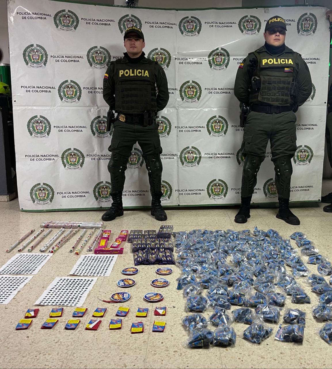 Incautación Pólvora en el Quindío. Cortesía Policía