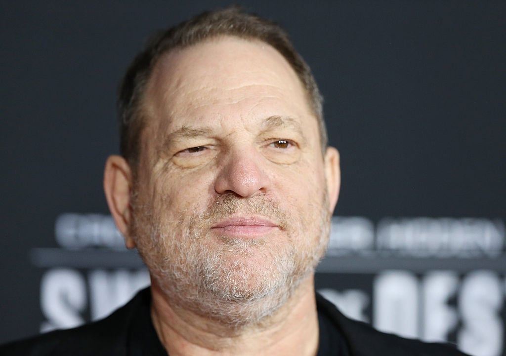 UNIVERSAL CITY, CA - FEBRUARY 22: Harvey Weinstein arrives at the premiere of Netflix's "Crouching Tiger, Hidden Dragon: Sword Of Destiny" held at AMC Universal City Walk on February 22, 2016 in Universal City, California. (Photo by Michael Tran/FilmMagic)