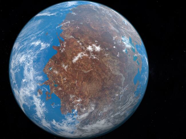 Imagen de referencia supercontinente Pangea. Foto: Getty Images.