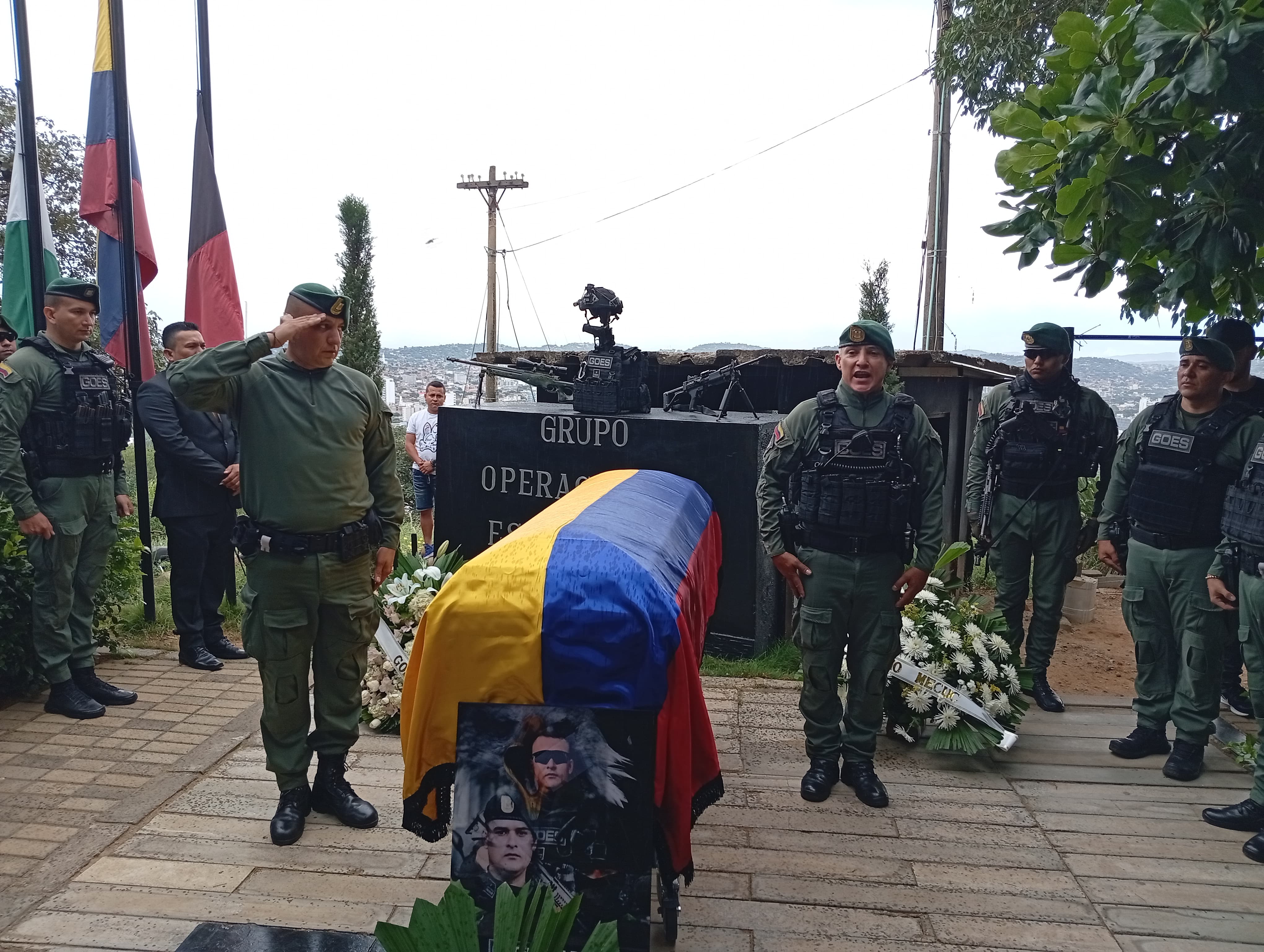 Sepelio subintendente asesinado en Villa del Rosario / Foto: Cortesía