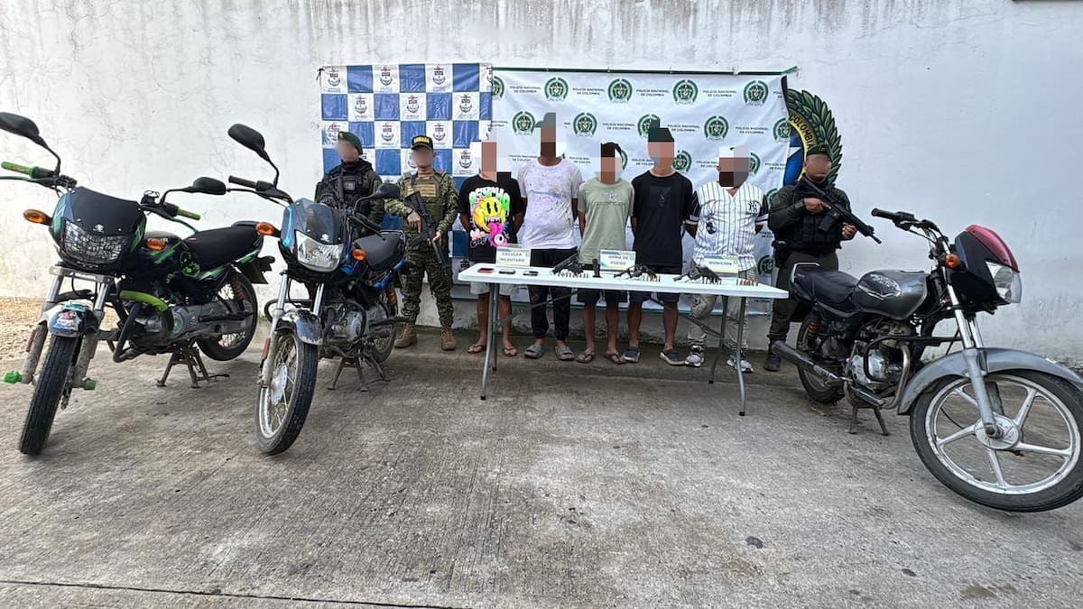 Caen cinco presuntos miembros del Clan del Golfo en Sucre