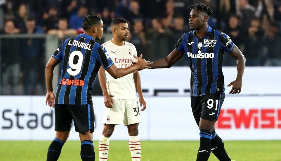 Luis Muriel y Duván Zapata, delanteros del Atalanta (Photo by Marco Luzzani/Getty Images)