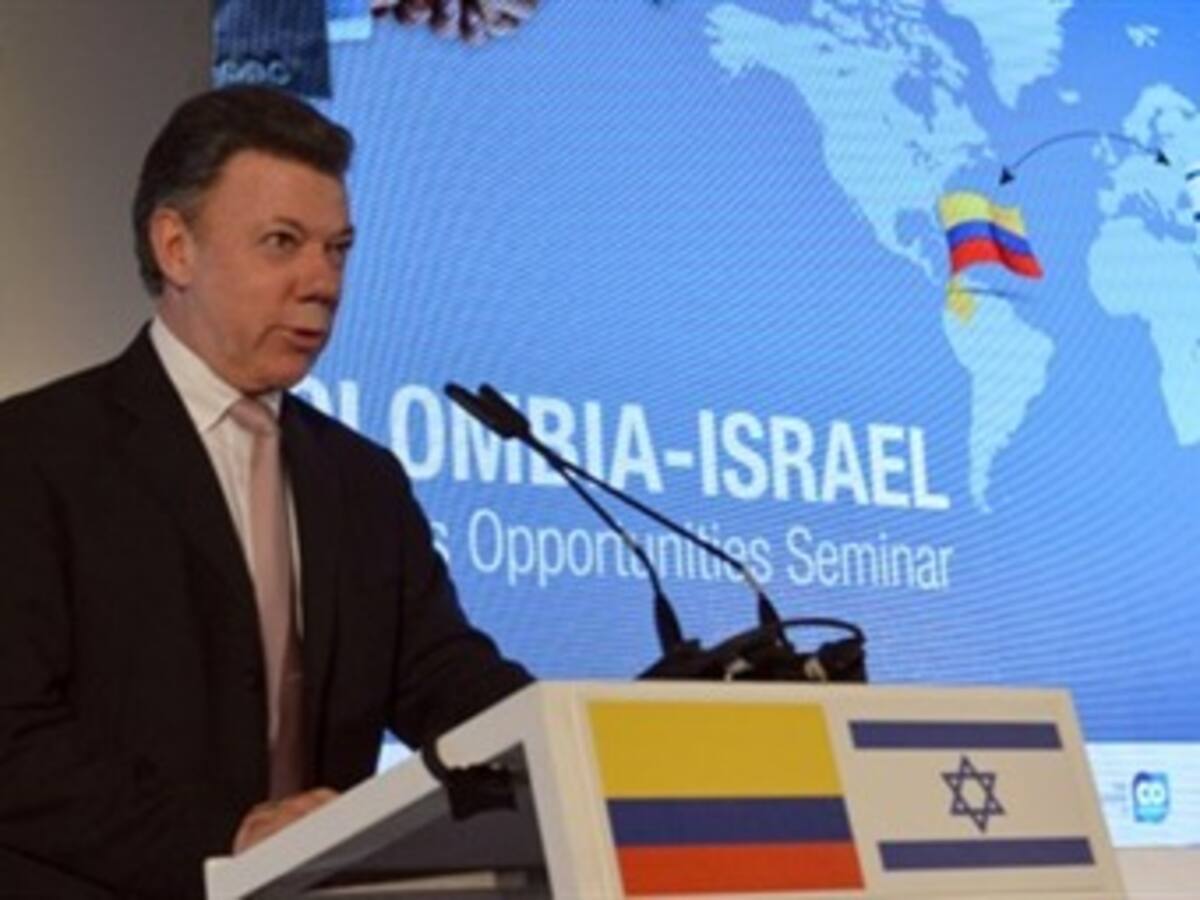 Presidente Santos expone ante empresarios israelíes el potencial económico de Colombia