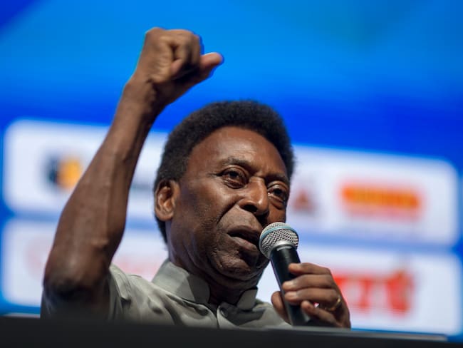Pelé, leyenda brasileña.  / AFP PHOTO / MAURO PIMENTEL        (Photo credit should read MAURO PIMENTEL/AFP via Getty Images)