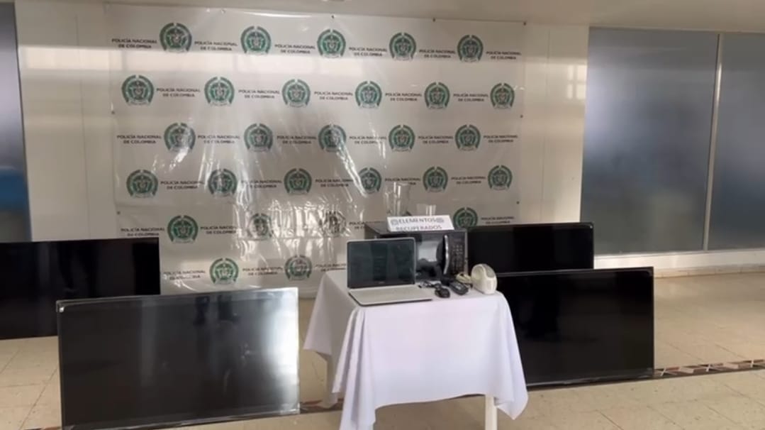 Elementos hurtados en institución educativa | Foto: Policía