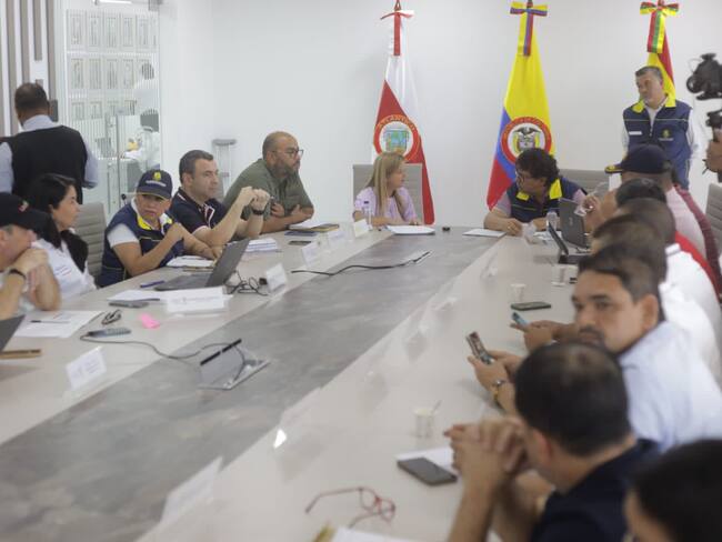 Reunión del director de la UNGRD con alcaldes y la gobernadora Elsa Noguera en el Atlántico./Gobernación del Atlántico