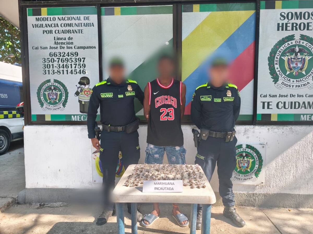 Policía de Cartagena reportó 20 capturas por tráfico de drogas y porte ilegal de armas
