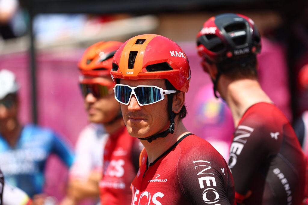 Team Ineos' British rider Geraint Thomas is pictured prior the 11th stage of the 107th Giro d'Italia cycling race, 207km between Foiano di Val Fortore and Franca Villa al Mare, on May 15, 2024. (Photo by Luca Bettini / AFP) (Photo by LUCA BETTINI/AFP via Getty Images)