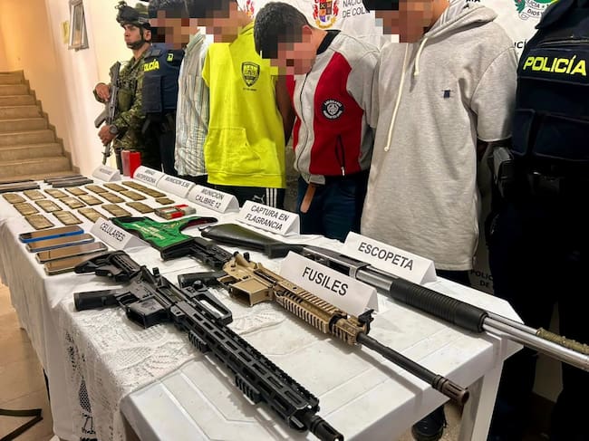 Capturados integrantes del Clan del Golfo en Antioquia. Foto: Cuarta Brigada.