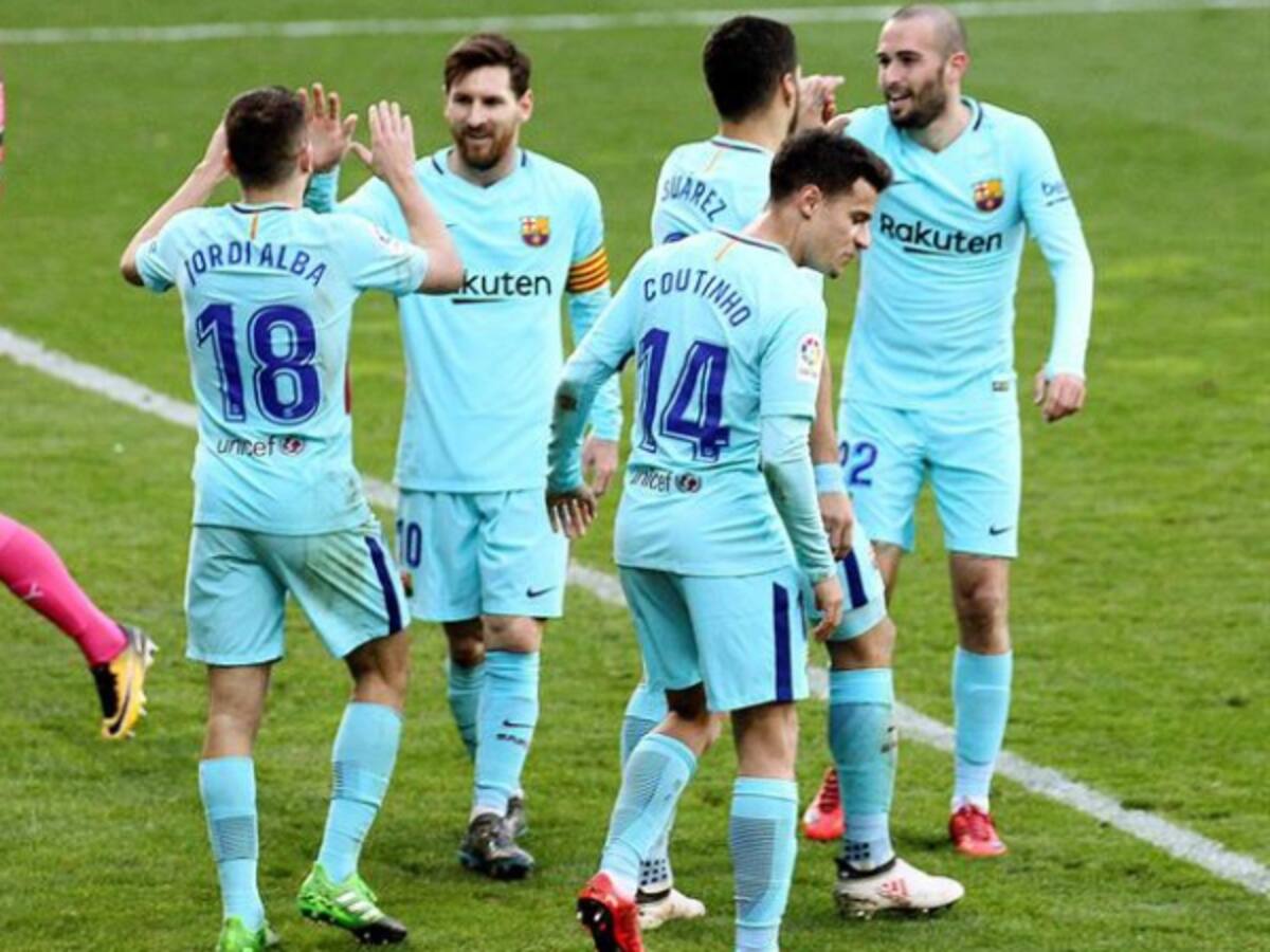 Con Mina en el banco, Barcelona venció 2-0 al Eibar como visitante