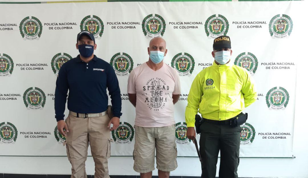 El ciudadano español Hernando Salazar capturado en el aeropuerto Ernesto Cortissoz.