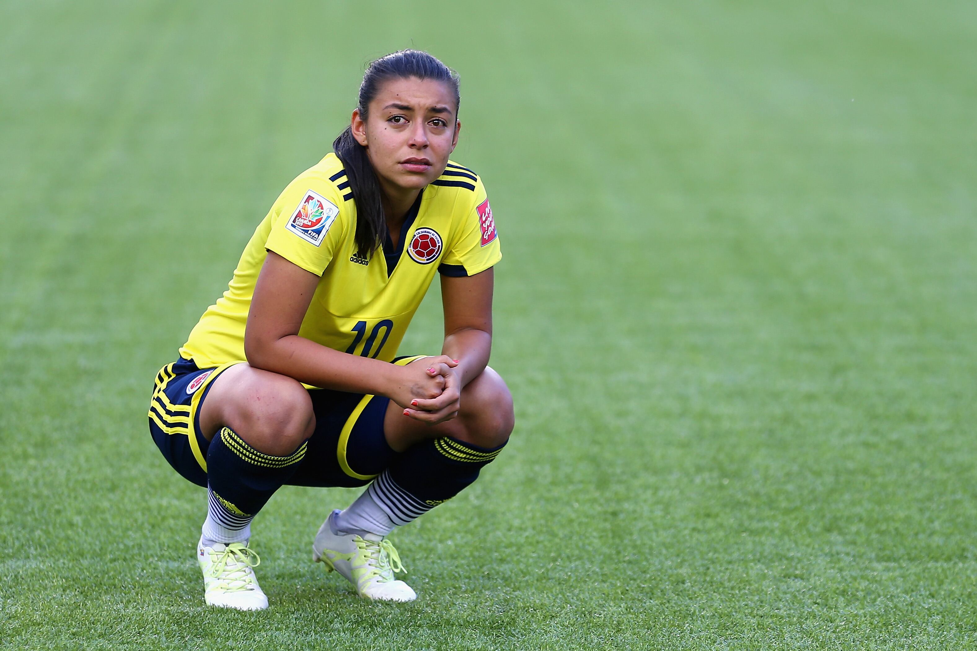 Yoreli Rincon tras la eliminación de Colombia en el Mundial femenino de Canadá en el 2015.  (Photo by Maddie Meyer - FIFA/FIFA via Getty Images)
