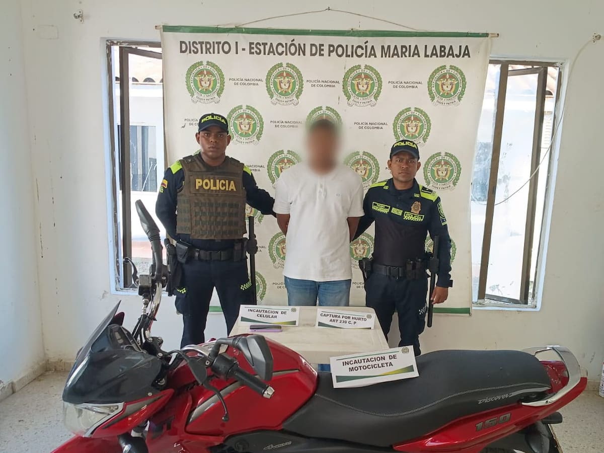 Capturan en María la Baja a sujeto que hurtó un celular