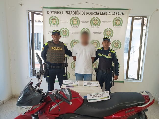 Capturado por hurto. // Policía de Bolívar