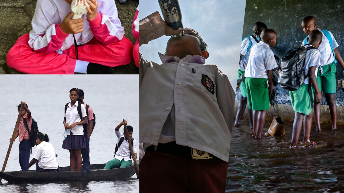 Unicef: 1 de cada 7 estudiantes del mundo fue afectado por el clima extremo en 2024