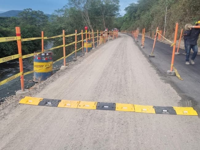 Vía al municipio de Santiago. / Foto: Alcaldía.