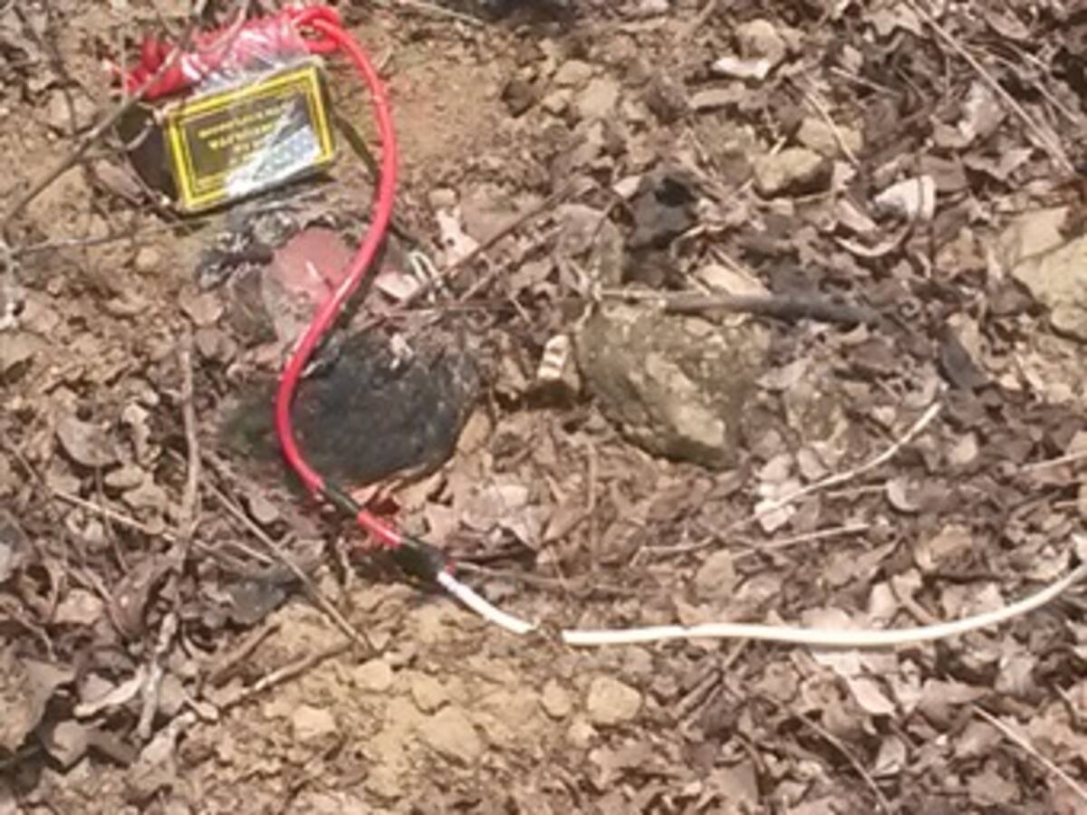 Encuentran balón bomba enterrado hace 6 años por las Farc en Bolívar