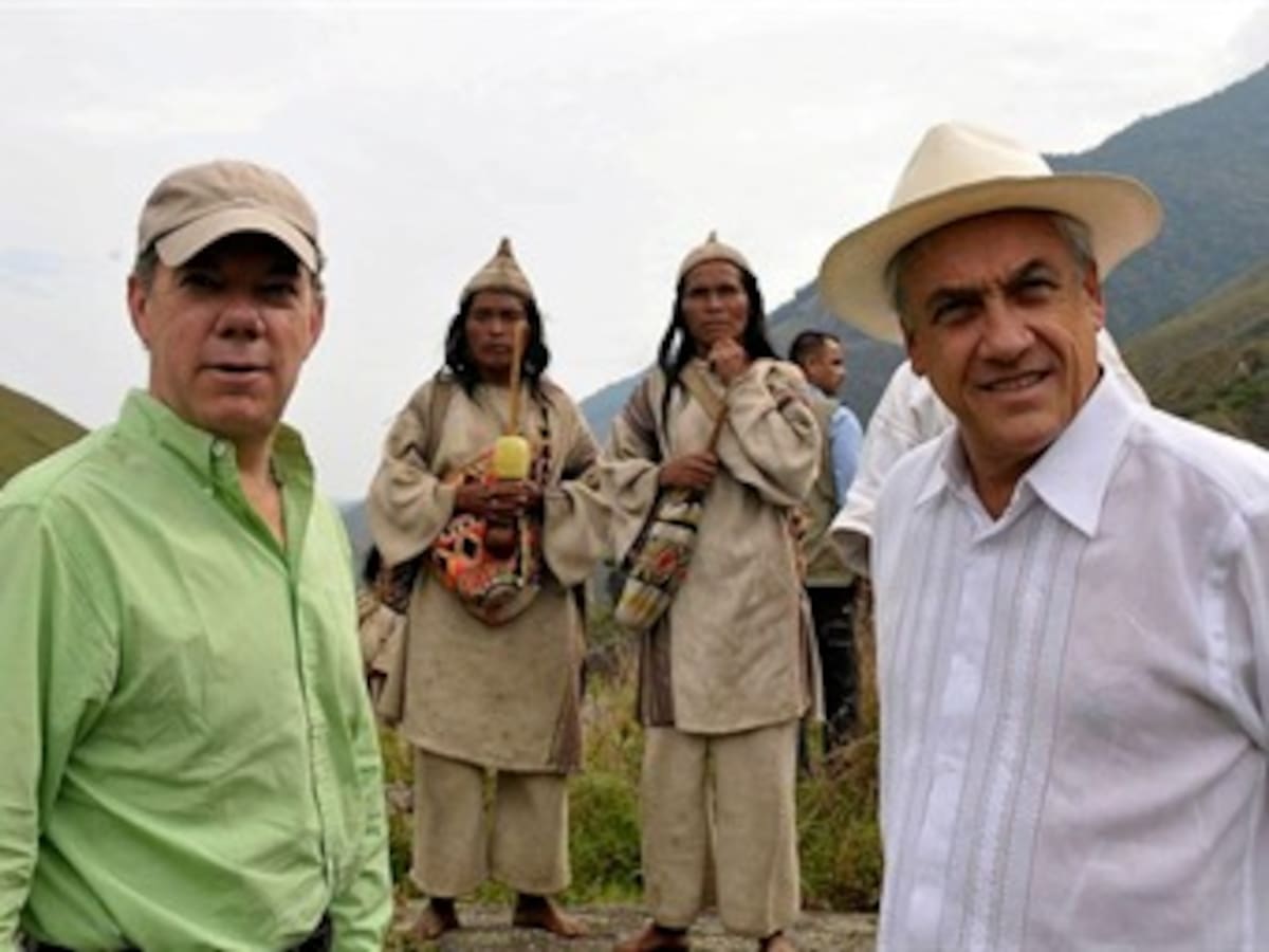 Santos y su homólogo chileno recorrieron la Sierra Nevada de Santa Marta