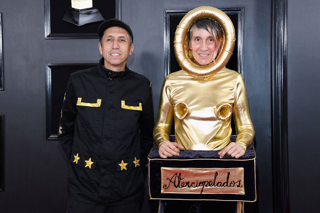 LOS ANGELES, CA - FEBRUARY 10:  Hector Buitrado (L) and Andrea Echeverry from Colombian rock band Aterciopelados attends the 61st Annual GRAMMY Awards at Staples Center on February 10, 2019 in Los Angeles, California.  (Photo by Amy Sussman/FilmMagic)