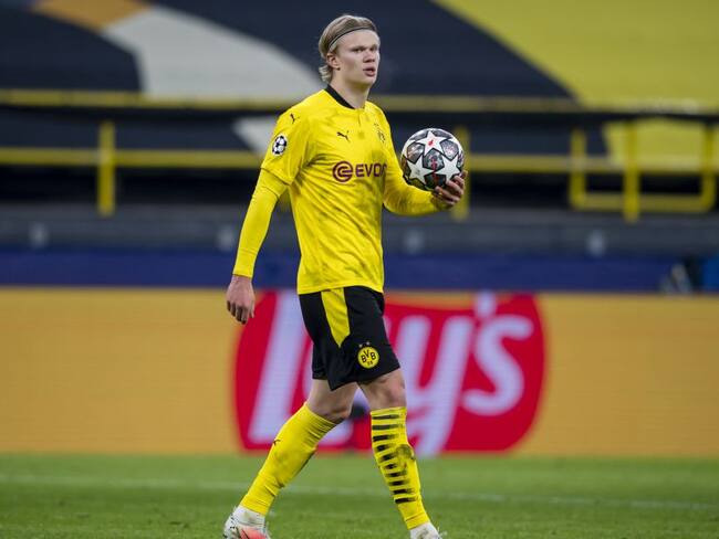Erling Haaland goleador del Dortmund en la Champions League.