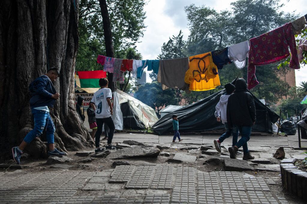 Imagen de referencia de desplazados. Foto: Getty Images.