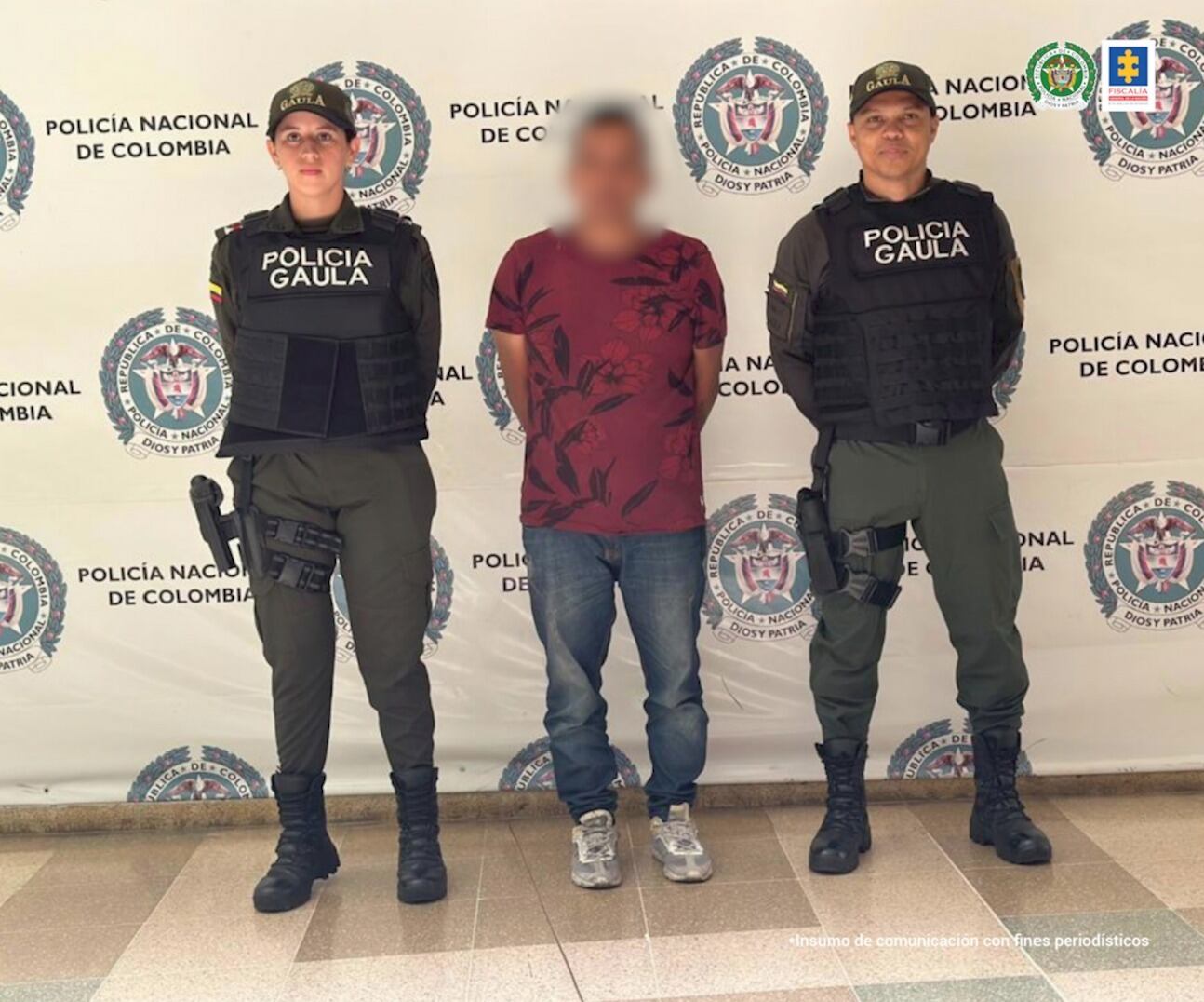 Capturado por presuntamente extorsionar a su padre en Armenia, Foto Cortesía Policía