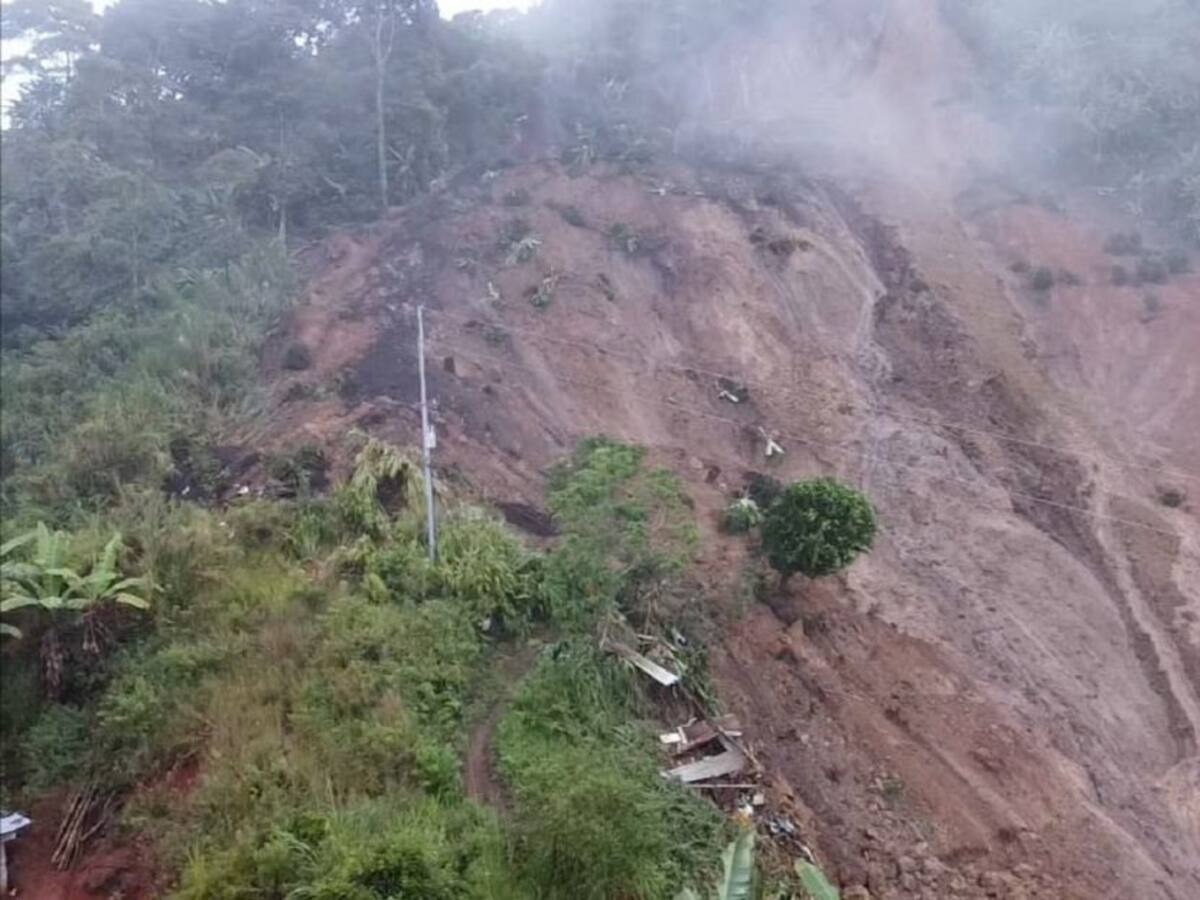 Una persona muerta y dos heridos, balance final del derrumbe en Anserma