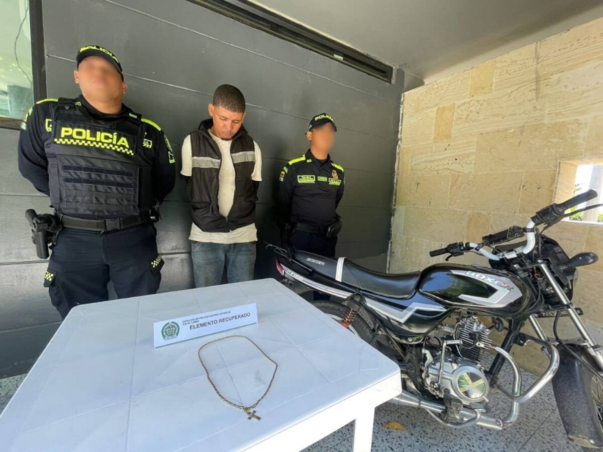 Tras persecución policial cayó el zar de hurtos de cadenas de oro a turistas en Cartagena