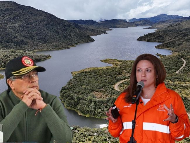 Gerente del Acueducto de Bogotá aclara al presidente Petro que no hay desabastecimiento de agua. Foto:EFE/Mauricio Dueñas Castañeda/Acueducto de Bogotá/Caracol Radio