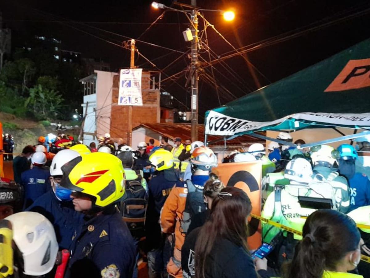 Unidades caninas ayudan a encontrar los desaparecidos en el deslizamiento