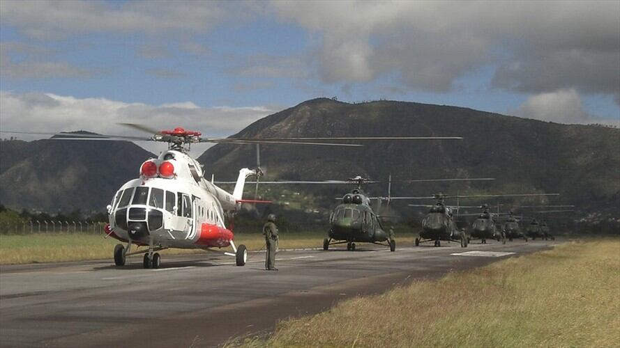 Estos fueron los helicópteros utilizados en la llamada Operación Jaque, que trajo a la libertad a 15 secuestrados por las Farc. Foto: Colprensa