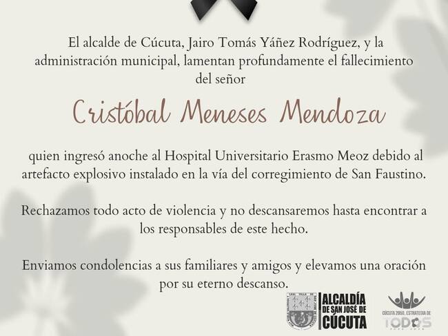 Falleció una de las víctimas del atentando en la mina de carbón en zona rural de Cúcuta