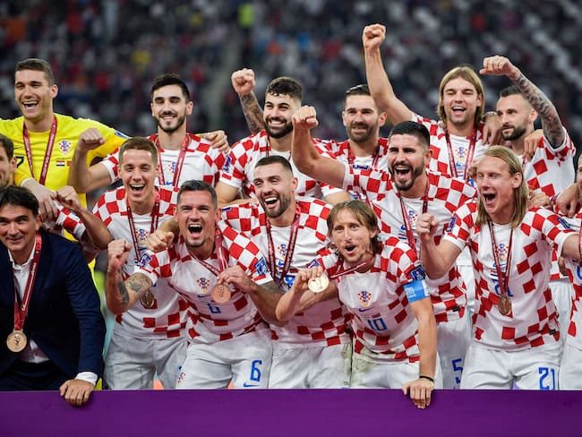 Croacia celebró su tercer lugar en Qatar 2022. (Photo by Pablo Morano/BSR Agency/Getty Images)