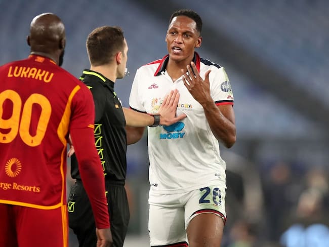 Yerry Mina y Romelu Lukaku en el partido por Serie A / Getty Images