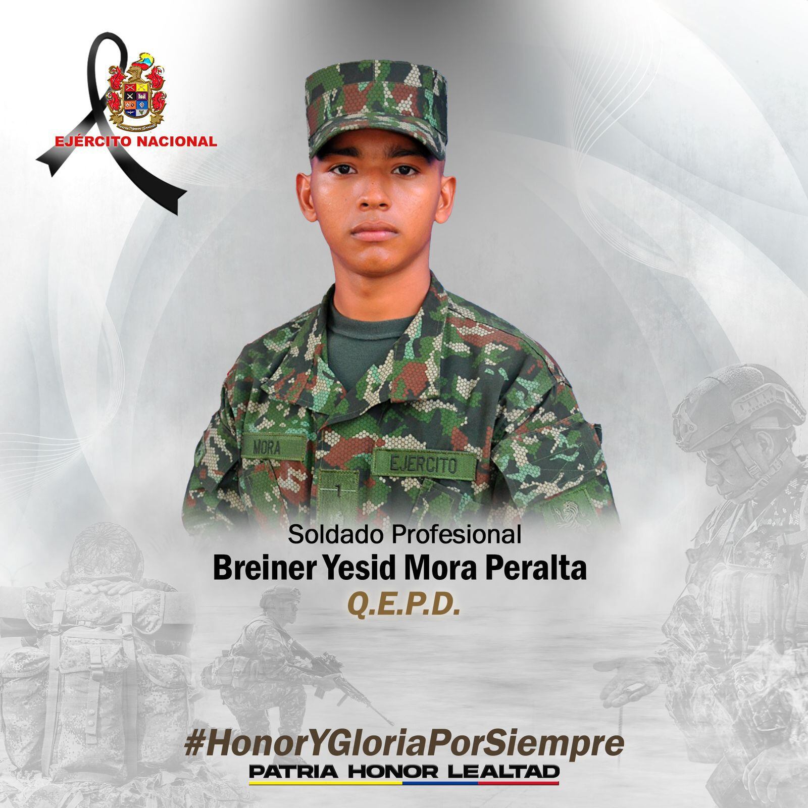 El Soldado Profesional Mora Peralta, oriundo de Santa Marta. Foto Novena Brigada.