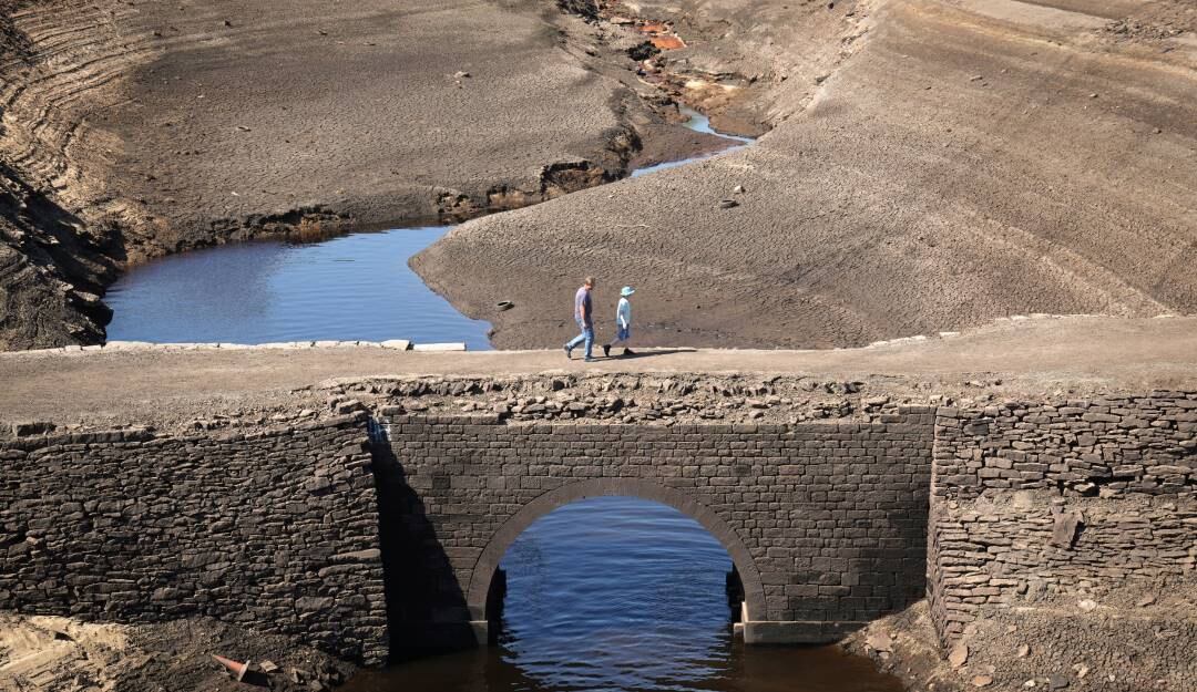 Caída en el nivel de los ríos en Inglaterra.           Foto: Getty 