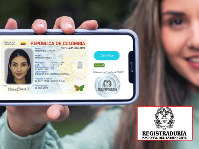 Referencia cédula digital/ foto Registraduría Nacional