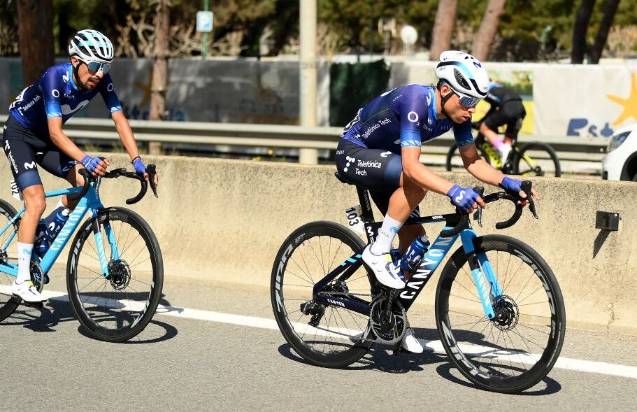 Einer Rubio e Ivan Ramiro Sosa, ciclistas colombianos del Movistar (Photo by David Ramos/Getty Images)