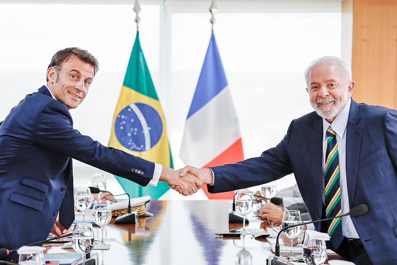El presidente de Brasil, Luiz Inácio Lula da Silva y su homólogo francés Emmanuel Macron, tuvieron una serie de reuniones medioambientales, políticas y estratégicas.
