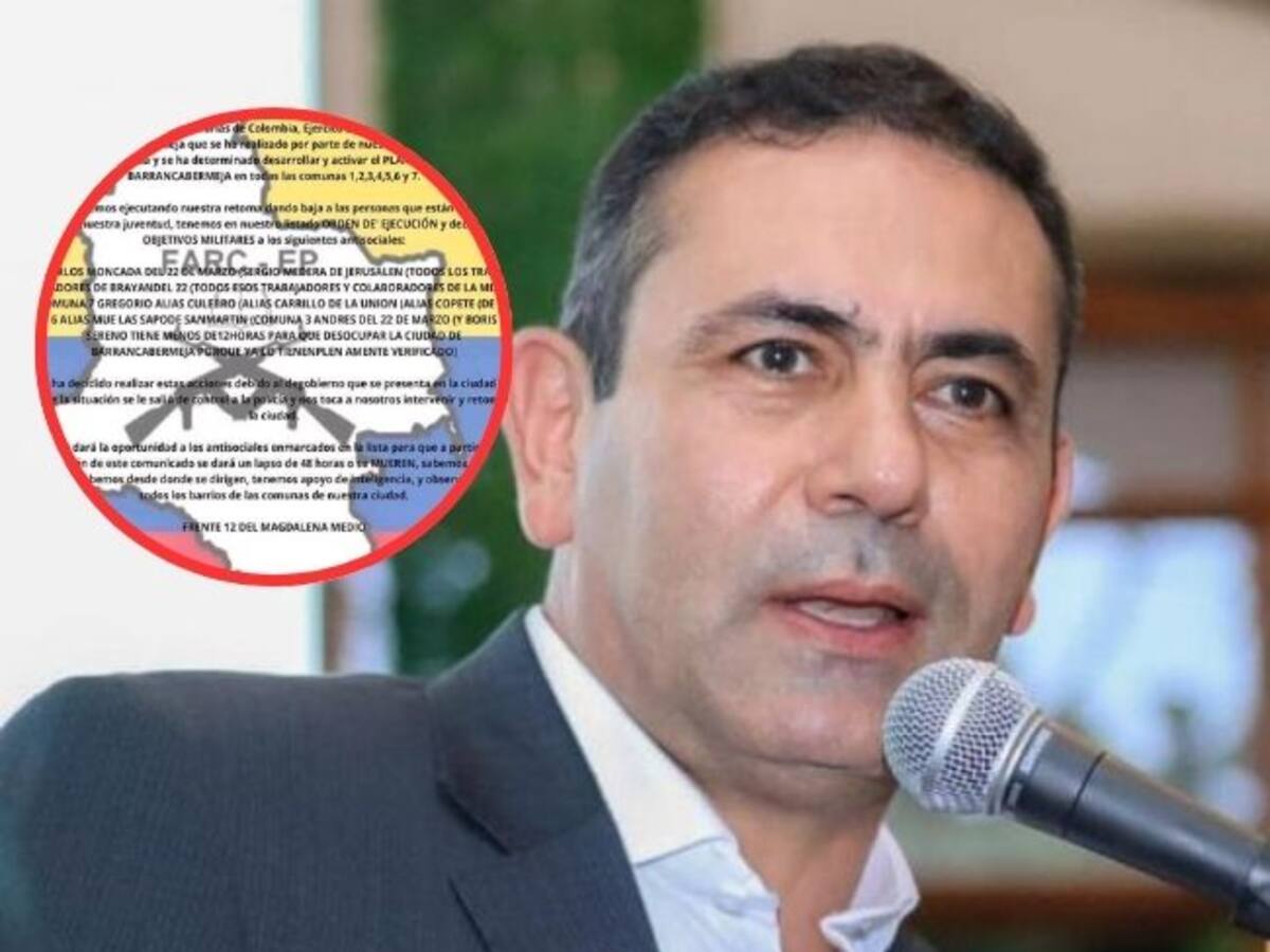 “La población está atemorizada” gobernador de Santander tras panfleto en Barrancabermeja