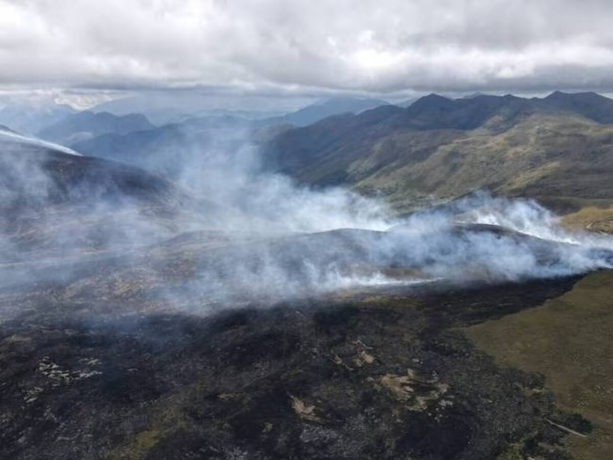 Incendio entre Santander y Boyacá ha quemado 70 hectáreas