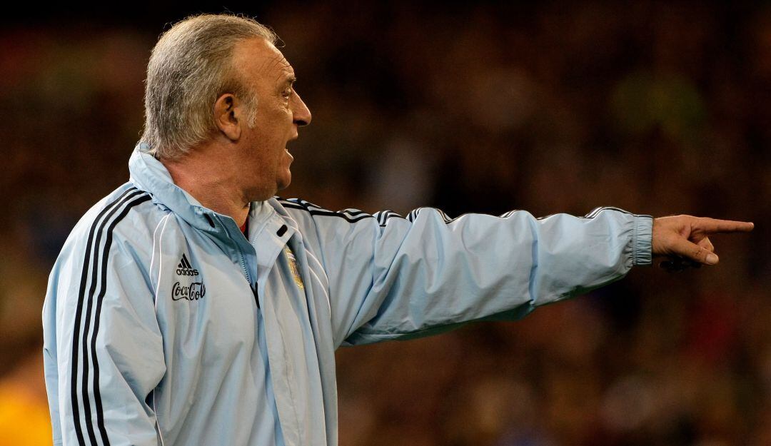 Alfio Basile en su etapa como técnico de Argentina.