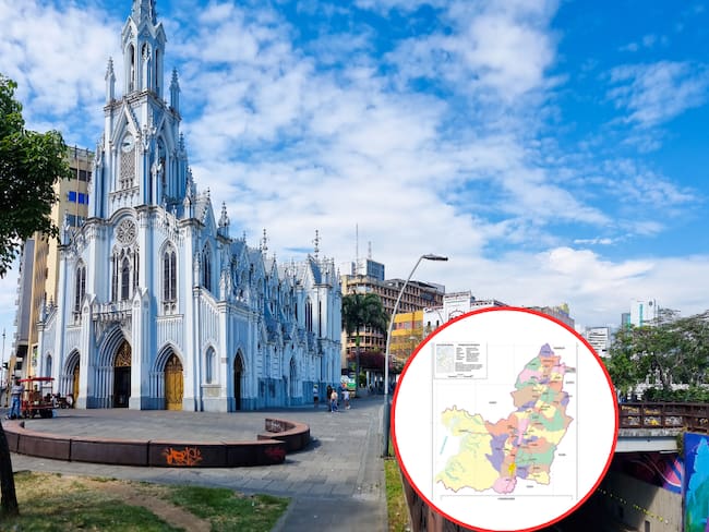 Cali y mapa del Valle del Cauca (Getty Images)