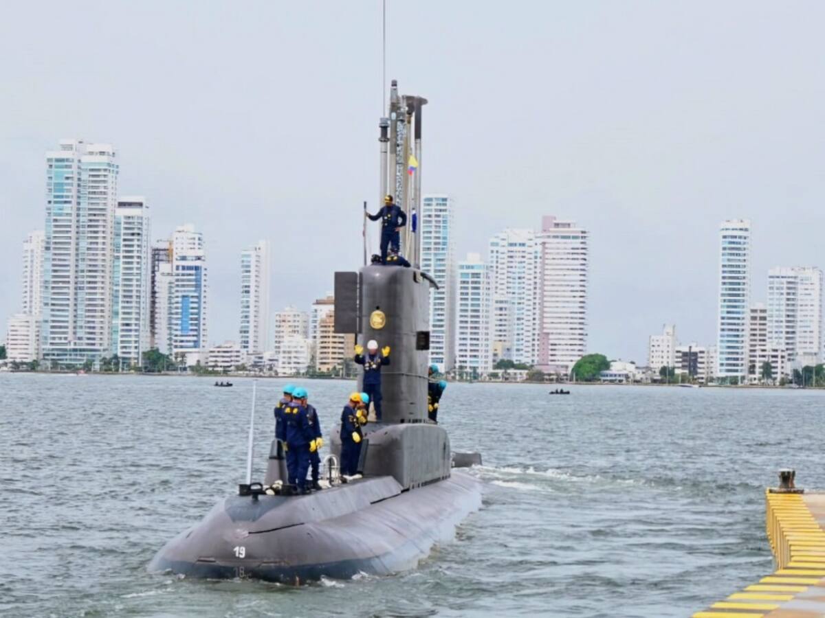 Submarino ARC Tayrona zarpó desde Cartagena a operación internacional
