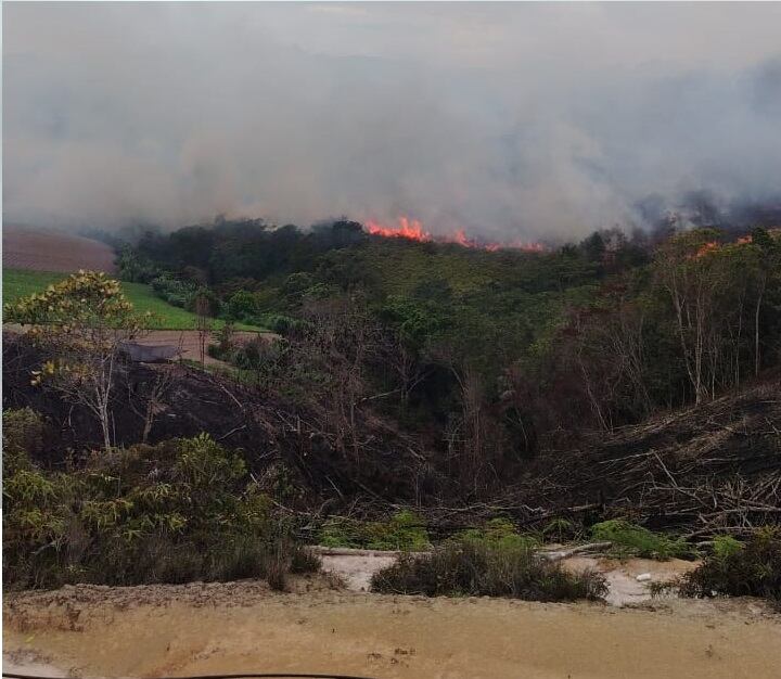 Incendio forestal en zona rural de Ocaña / Foto: Cortesía