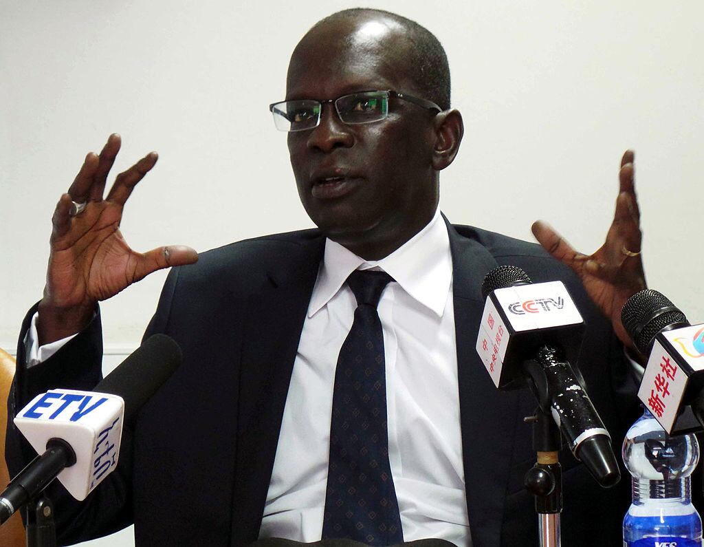 Abdou Dieng attends a joint press conference about the current situation of South Sudan in Addis Ababa, Ethiopia on June 11, 2014. (Photo by Minasse Wondimu/Anadolu Agency/Getty Images)