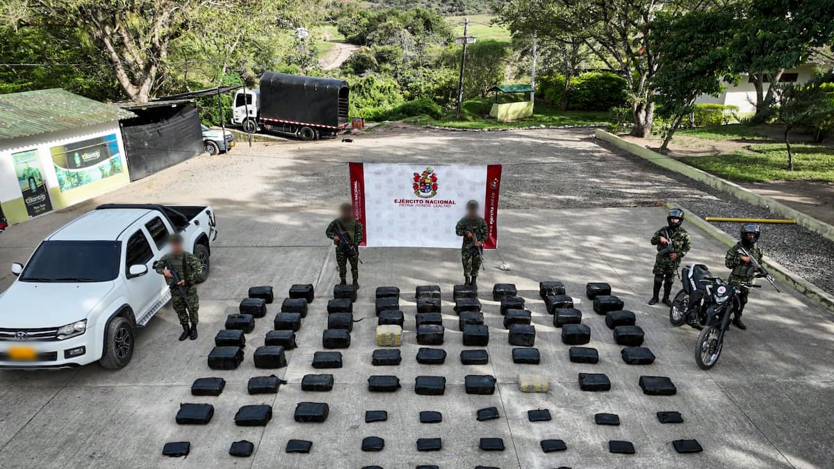 Incautan media tonelada de marihuana en zona rural de Nátaga, Huila