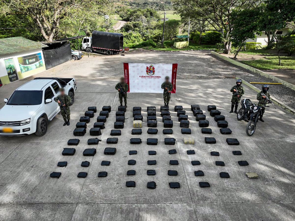 Incautan media tonelada de marihuana en zona rural de Nátaga, Huila