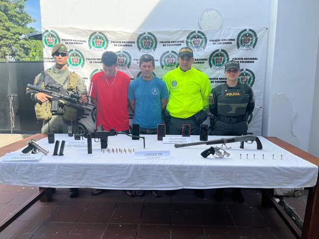 Capturados en Cáchira. / Foto: Policía Norte de Santander.